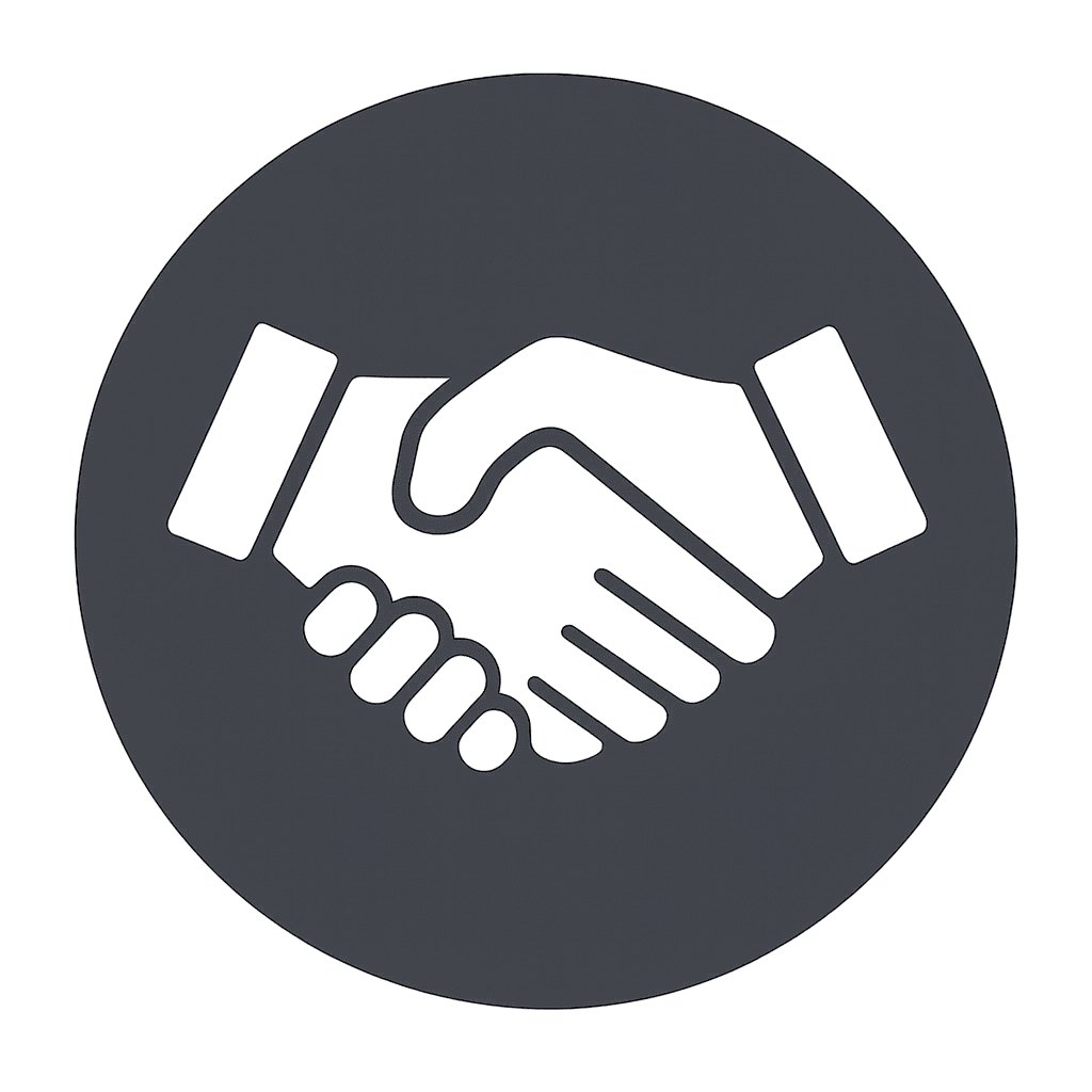 Handshake icon - for integrity and honesty