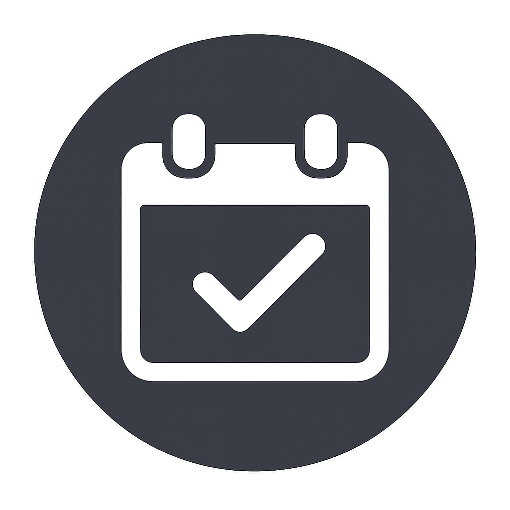 Calendar icon for reliability and timeliness